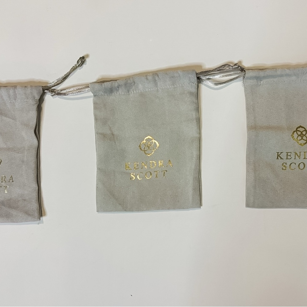 Kendra Scott Set of 3 Jewelry Pouches with Gold Logo